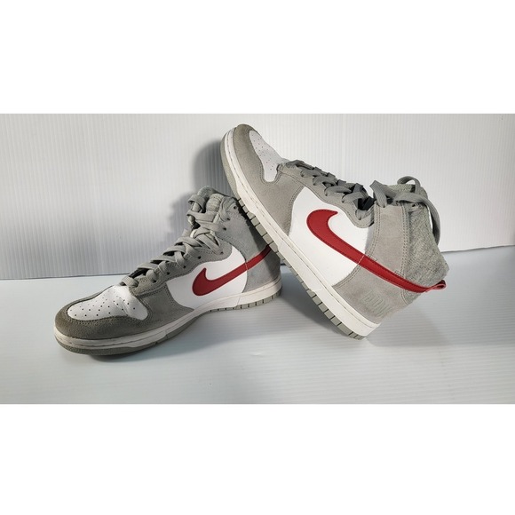 Nike Dunk High Athletic Club Gray Red White Sneakers Shoes | Size: Unknown - Picture 5 of 11